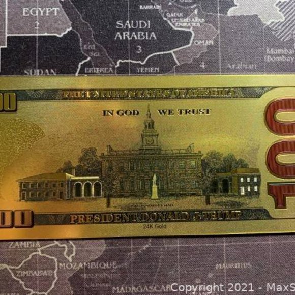 Donald Trump Colorized $100 Dollar Note - Picture 2 of 2